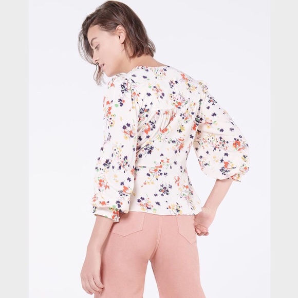 Veronica Beard Stretch Silk Payton Blouse Size 14 - Picture 7 of 8